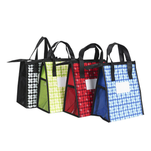 Custom Logo Printed Recycle Ultrasonic Grocery Tote Fabric PP Nonwoven Non Woven Shopping Bag