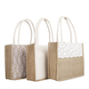 Manufacture Eco-friendly Tote Custom Logo Printed Jute Shopping Bags